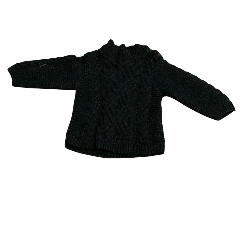 GAP Black wool blend Cowl Neck Cable Knit Sweater‎